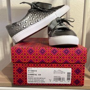 Tory Burch Marion Quilted Sneakers Sz 7